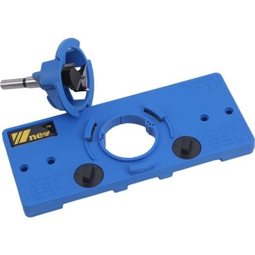 Cup Style Hinge Boring Jig Drill Guide Set Door Hole Template Wood Locator Kreg Tool