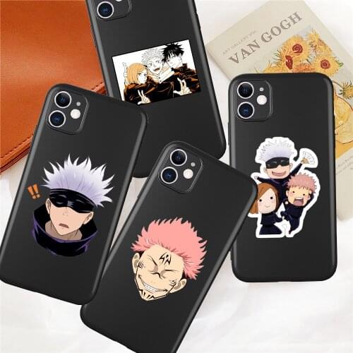 Cartoon Anime Jujutsu Kaisen Yuji Itadori Fushiguro Megumi Funda Phone Case for Iphone 12 11 Pro X Xs Max XR 7 8 Plus Cute Cover