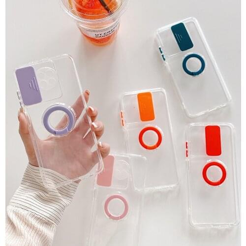 Camera Lens Protection Slider Cover For Xiaomi Mi 11 11i 11X POCO F3 M3 M2 Redmi Note 10 Pro 9 9S 9T 9A K40 Kickstand Phone Case