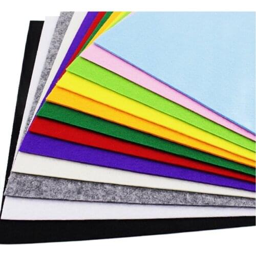 CMCYILING 12 Pcs/lot 30*30cm Felt Fabric 3 MM Thickness Patchwork Polyester Cloth For DIY Felt Crafts