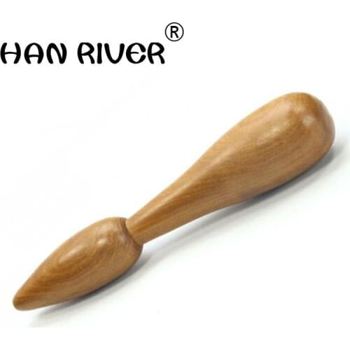 HANRIVER 2018 Wooden massager massage neck massage waist cone acupuncture meridian scrapping plate
