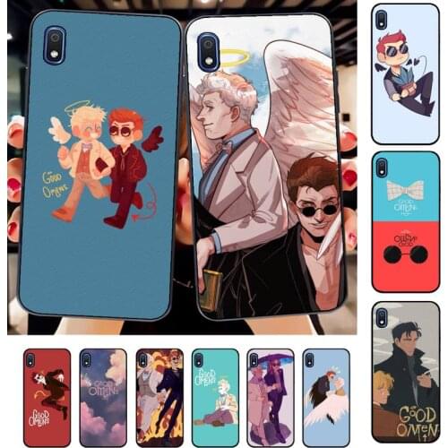 FHNBLJ Good Omens Angel and demon Phone Case for Samsung A30s 51 71 10 70 20 40 20s 31 10s A7 A8 2018
