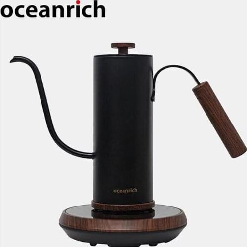 Oceanrich Coffee Pot Gooseneck Kettle Pour Over Coffee Tea Kettle Fine Mouth Brew Pot Variable Temperature Digital Kettles