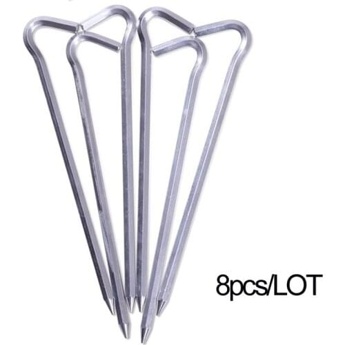 8Pcs/SET Hexagonal shape Aluminum Alloy nail Tent pegs Shade Accessories Nails length 18cm