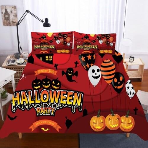3D Cartoon Bedding Set for Kids/baby/children/boys Duvet Cover Set Queen/King,Quilt/Blanket Cover Set Halloween Horror forest