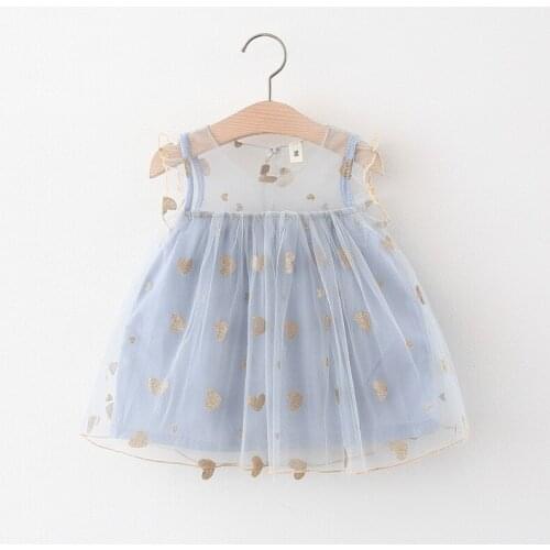 Korean childrens wear girls' dresses, baby girls' dresses, bronzing gauze princess dresses in summer