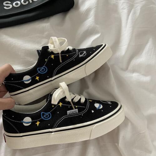 Miaoguan 2021 New Spring Female Fashion Vulcanize Tennis Footwear Sneakers Womens Sports Shoes Planet Anime Kawaii Casual Flats