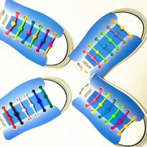 Fashion Lazy Shoelaces Solid Luminous Shoelace Silicone Shoelaces Fashion Colorful Elastic Silicone Shoelaces 10 pieces/lot