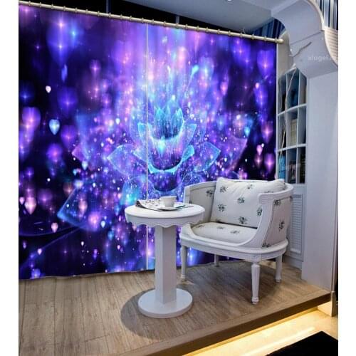 Fashion flower curtain European 3D Curtains angel design Curtains For Living Room Bedroom dream blue curtains