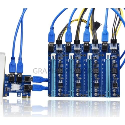 NEW card PCIe 1 to 4PCI express 16X slots Riser Card PCI-E 1X to External 4 PCI-e slot Adapter PCIe Port Multiplier Card