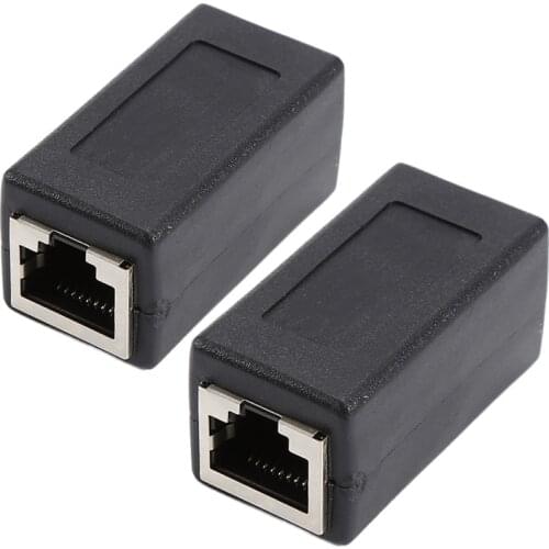 Female to Female Network LAN Connector Adapter Coupler Extender RJ45 Ethernet Cable Extension Converter Computer Connectors