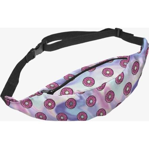 15PCS / LOT Women Fanny Pack 3D Printing Colorful Waist Bag Bum Hip Belt Pocket Travel Casual Pineapple Bags for Phone Money