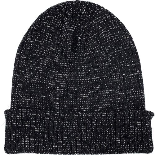 Men Women Baggy Knitted Adults Beanie Soft Winter Autumn Warm Slouchy Solid Color Hat Unisex Stripe Skull Cap Ribbed Hat