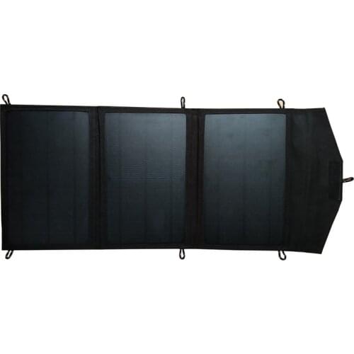 GGX ENERGY Outdoor 21Watt Foldable Waterproof Solar Cells Panel Charger Mobile Power Bank for Phone Battery Dual USB 5V