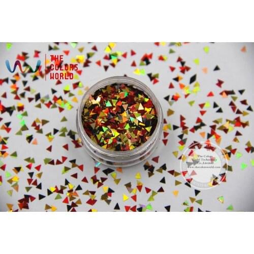 TAP3-371 Mix Colors and Triangle shapes Glitter for nail art nail gel nail polish nail glue makeup and DIY decoration