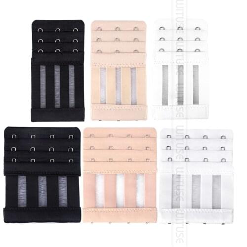 Bra Strap Extension Belt Adding Sewing Tool 3 Rows Replacement Women Bra Belt Clasp Comfort Underwear Buckle Elastic Clips Back