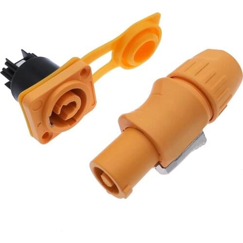 Waterproof LED power plug audio power supply plug flame-retardant industrial power connector 3pins