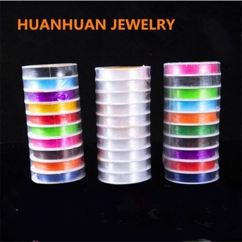 Jewelry Colorful Transparent Crystal Elastic Beading Rope Cord Thread String For DIY Necklace Bracelets Jewelry Making Findings