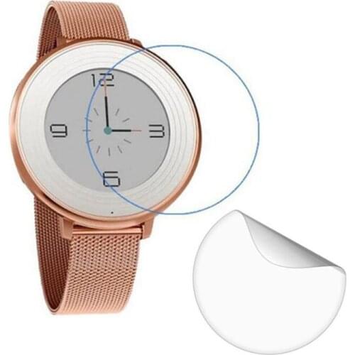 2pcs Anti-shock Soft TPU Ultra Clear Protective Film Guard For Pebble Time Round Smart Watch Screen Protector Cover (Not Glass)