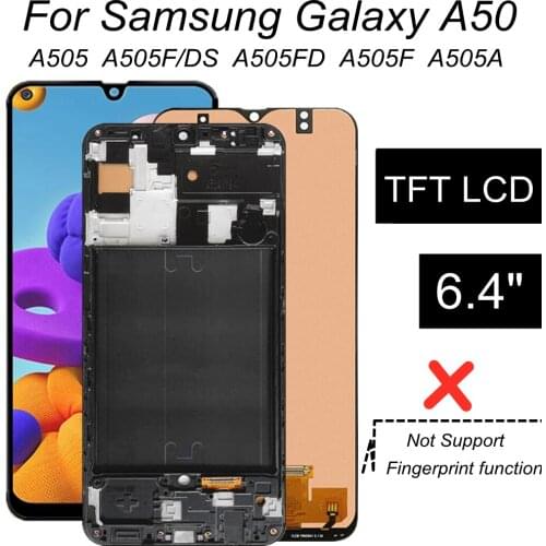 6.4" For Samsung Galaxy A50 A505F/DS A505F A505FD A505A Touch Screen Digitizer Assembly for Samsung A50 LCD