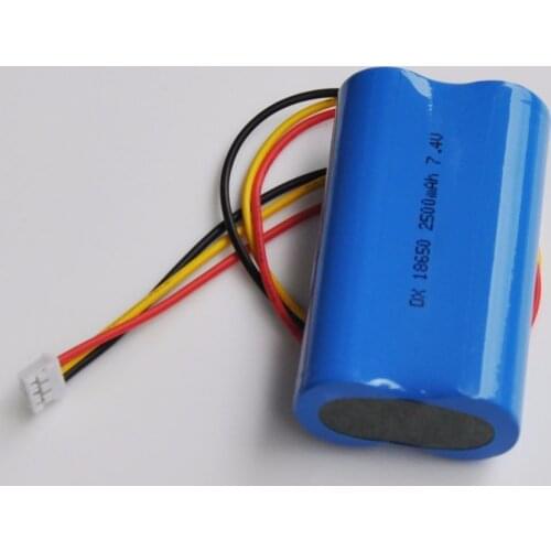1-2PCS 7.4V 18650 lithium ion rechargeable battery pack Li-ion cell 2500mah XH for speaker audio amplifier led light