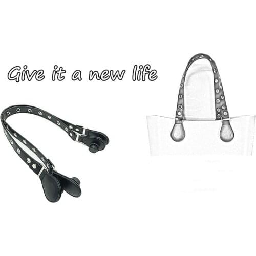 1 pair 70 cm pu leather with puddles drops end flat handle for your classic o hand bag women bag