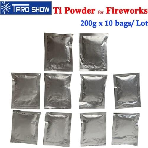 10Bags Ti Powder Sparkular Titanium Powder Outdoor Cold Spark Machine Stage Fireworks Fountain Powder 200g Wedding Sparkler MSDS
