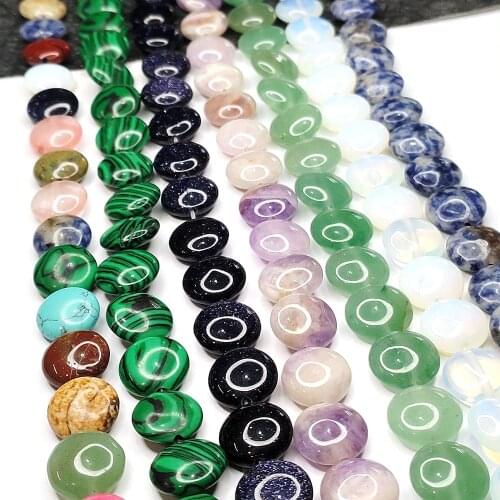 Round Natural Stone Beads for Jewelry Making White Turquoise Crystal DIY Necklace Bracelet Loose Beads Pendant Accessories 33pcs