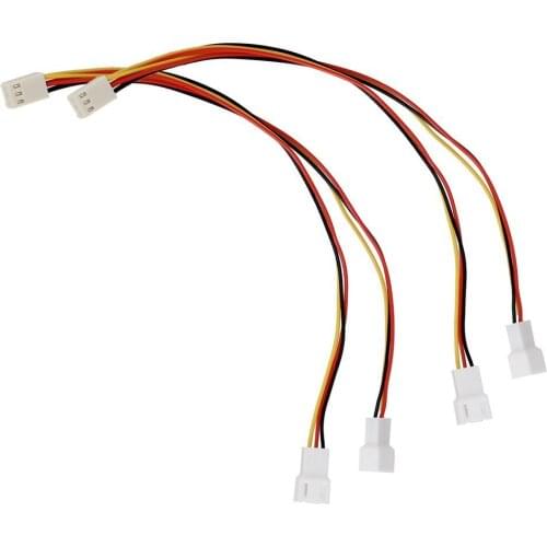 3Pin One change two Y Splitter Pc Cable Computer Case Power Connector Fan Adapter Pack of 2