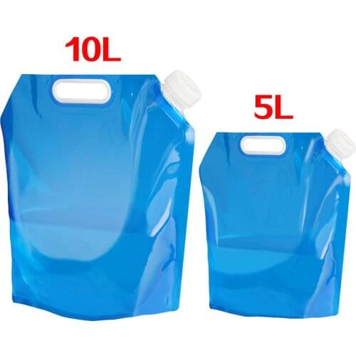 5L 10L Outdoor Folding PVC Climbing Water Storage Bag Hydration Pack Reservoir Container for camping travel cycling running hike