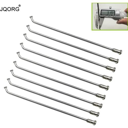 6 Pieces A Lot 10 G 3.2 mm 304 Stainless Steel Material Spokes Lighting Sliver Color Equal Diameter Angle and Length Customized