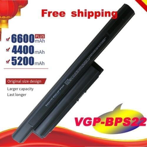 7800mAh 9 Cells laptop battery BPS22 VGP-BPS22 VGP-BPL22 VGP-BPS22A VGP-BPS22/A notebook battery for SONY VAIO E series Free