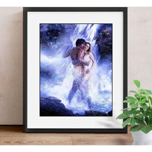 Diamond Embroidery Sexy Couple 5D DIY Diamond Painting Full Drill Square Waterfall Picture Of Rhinestone Home Decoration