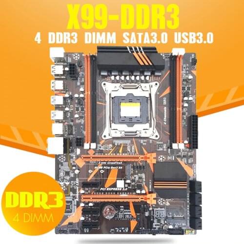 Atermiter X99 LGA2011-V3 Professional 4 Channel DDR3 Desktop Computer Motherboard Module LGA2011-3 Support DDR3 RAM