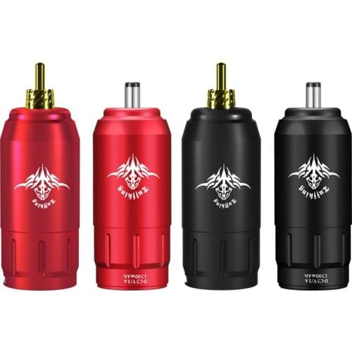 Wireless Tattoo Power Supply DC/RCA Interface Rechargeable Lithium Battery Power for Rotary Tattoo Pen Machine Tattoo Supplies