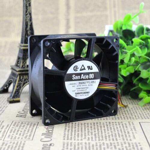 FOR Sanyo SANYO 9G0827P1J051 8038 27V 0.62A three-wire 8cm converter chassis fan