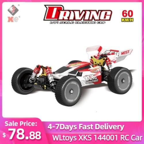 WLtoys XKS 144001 1/14 2.4G Racing Remote Control Car Competition 60 km/h Metal Chassis 4wd Electric RC Formula Car USB Charging