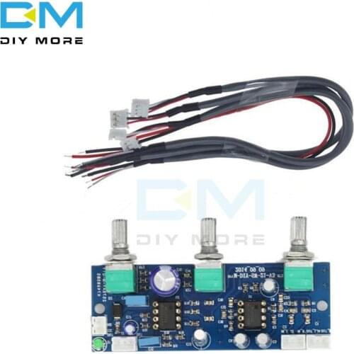 DC 10V-24V HIFI Filter NE5532 Subwoofer 2.1CH Pre-Amplifier Preamp Board Amplifier Module Dual Channel Input Mono Output