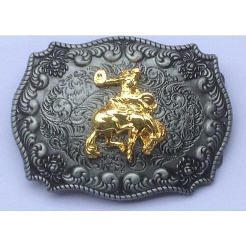RODEO Western cowboy Belt Buckle JF-BY312 suitable for 4cm wideth belt with continous stock free shipping