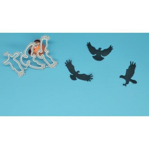 3 eagles, bird metal cutting mold, scrapbook, photo frame, photo album decoration, DIY, handmade artwork