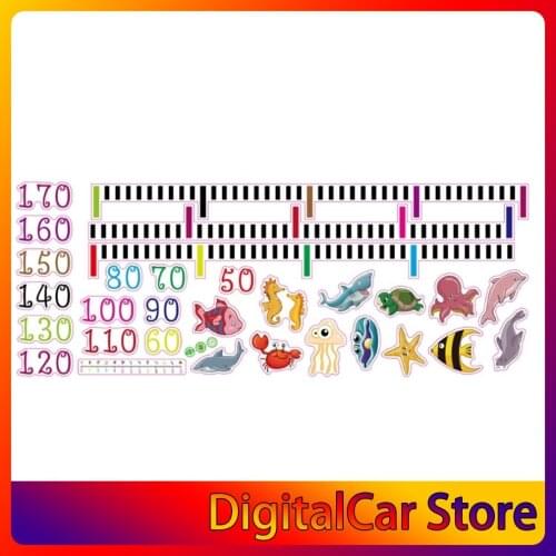 Cute Pattern Baby Child Growth Height Measurement Chart Wall Sticker Art Decals for Household Decorations