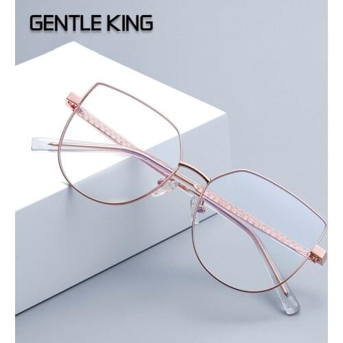 GENTLE KING Frame Men & Women Computer Games Polygon Goggles Eyeglasses Optical Frame Metal Anti Blue Light Blocking Glasses