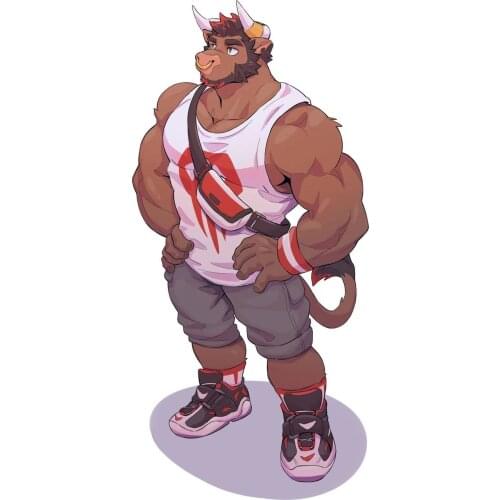 Cartoon Orc Cow Diy Anime Cover Scratches Waterproof Car Sticker Decal Decor Motorcycle Off-road Trunk Guitar Laptop PVC Vinyl