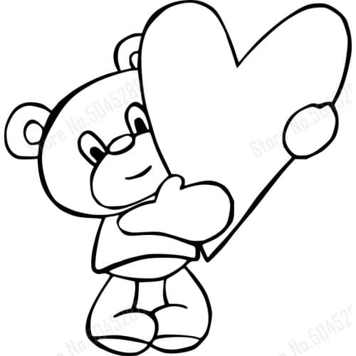 Loving Bear Design Car Decals Cute Dear Protection Wildlife Protection Environment Car Notebook Window Stickers Decorated H118