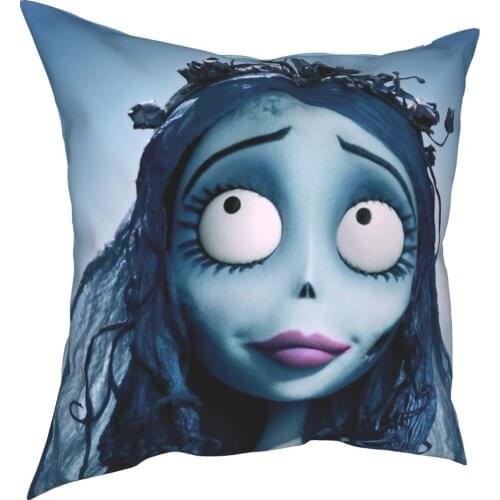 Corpse Bride Pillow Case Decoration Tim Burton Dark Emily Gothic Cushion Cover Throw Pillow for Car Double-sided Printing