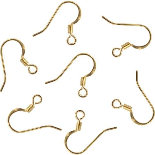 Seasha 100pcs 16x14.5mm 316L Stainless Steel Metal Jewelry Earrings Ear Hook Component Making DIY Findings Accessories Finding