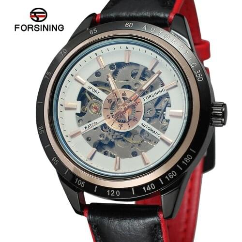 Forsining 2019 Sport Racing Design Transparent Waterproof Skeleton Automatic Wrist Watch Mens Watches The Best Luxury Brand