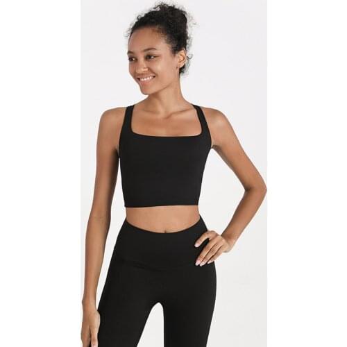 Cross Beauty back Sports Vest Sexy Running Fitness Yoga Underwear Women Push-up Bra Gym Solid Color Workout Crop Top