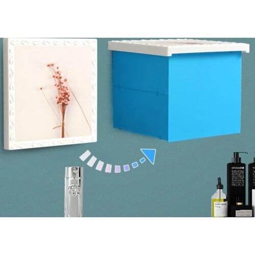 Bathroom Rack Clothes Cabinet Wall-free Punching Foldable Mural Storage Shelf High Quality Plastic Waterproof For Bathroom Box