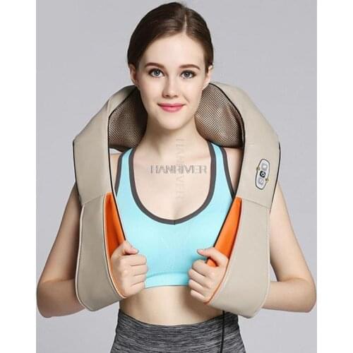 U Shape Electric Infrared Heating Massage Shawl Shiatsu Neck Shoulder Massager Waist Kneading Back With Timing Function Health